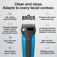 Braun Series 3 310s Wet & Dry Electric Shaver , Blue
