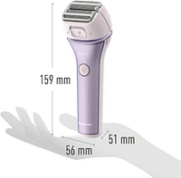 Panasonic Close Curves Wet-Dry Ladies Shaver with Bikini Attachment, Purple, ES-WL80-V