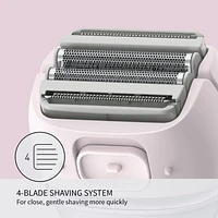 Panasonic Close Curves Wet-Dry Ladies Shaver with Bikini Attachment, Purple, ES-WL80-V