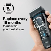 Braun Series 5 52B Electric Shaver Head Replacement Cassette, Black