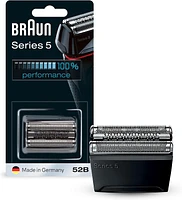 Braun Series 5 52B Electric Shaver Head Replacement Cassette, Black