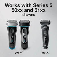 Braun Series 5 52B Electric Shaver Head Replacement Cassette, Black