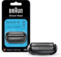 Braun Series 5 53B foil and cutter replacement head black. Series 5 and Series 6