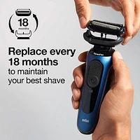 Braun Series 5 53B foil and cutter replacement head black. Series 5 and Series 6
