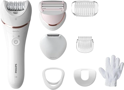 Philips Wet & Dry Epilator Series 8000 - 8 attachments