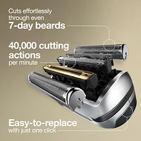 Braun 94M Series 9 Pro Electric Shaver Replacement Foil and Cutter, Matte Silver