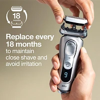 Braun 94M Series 9 Pro Electric Shaver Replacement Foil and Cutter, Matte Silver