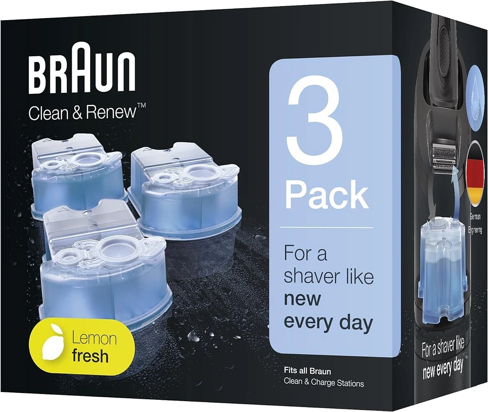 Braun Clean & Renew Refill Cartridges for Clean & Charge Systems 3pk (CCR3)