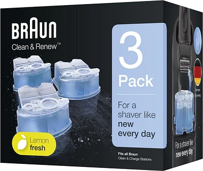 Braun Clean & Renew Refill Cartridges for Clean & Charge Systems 3pk (CCR3)
