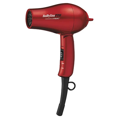 BaBylissPRO Ceramix Xtreme Travel Hairdryer, Red, BAB053C