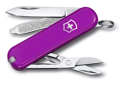 Victorinox Swiss Army Classic SD 58 mm 7 Function Small Pocket Knife - Tasty Grape Purple
