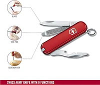 Victorinox Rally 9 Function Pocket Knife 58mm - Red