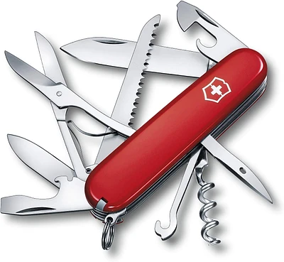 Victorinox Huntsman 91mm 15 Function Swiss Army Pocket Knife- Red- 1.3713-033-X1