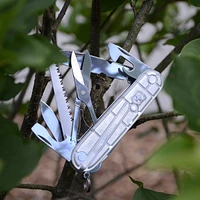 Victorinox Huntsman 91mm 15 Function Swiss Army Pocket Knife- Silver Tech- 1.3713.T7-033-X1
