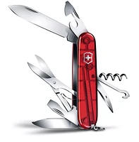 Victorinox Climber 91mm 14 Function Swiss Army  Pocket Knife - Ruby Transparent - 1.3703.T
