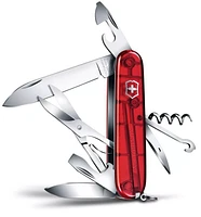 Victorinox Climber 91mm 14 Function Swiss Army  Pocket Knife - Ruby Transparent - 1.3703.T