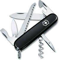 Victorinox Camper 13 Function Swiss Army Pocket Knife - Black, 1.3613.3R-X1