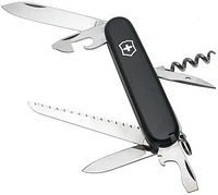 Victorinox Camper 13 Function Swiss Army Pocket Knife - Black, 1.3613.3R-X1