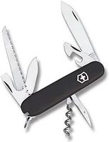 Victorinox Camper 13 Function Swiss Army Pocket Knife - Black, 1.3613.3R-X1