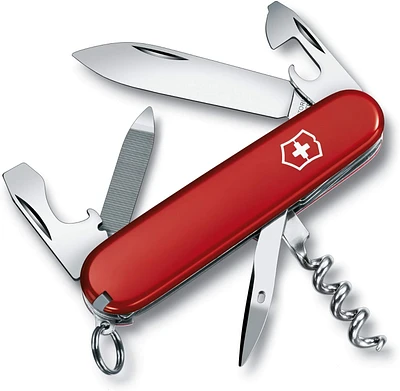 Victorinox Sportsman 84 mm 13 Function Medium Pocket Knife - Red- 0.3803-033-X1