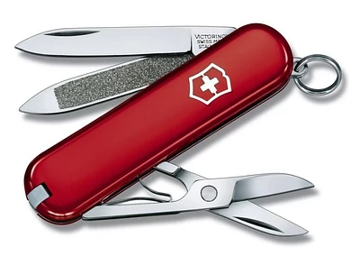 Victorinox Swiss Army Classic SD 58mm 7 Function Pocket Knife - Red