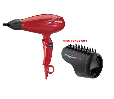 BaBylissPRO Volare Nano-Titanium Ionic Hairdryer, Red, BABFRV1C