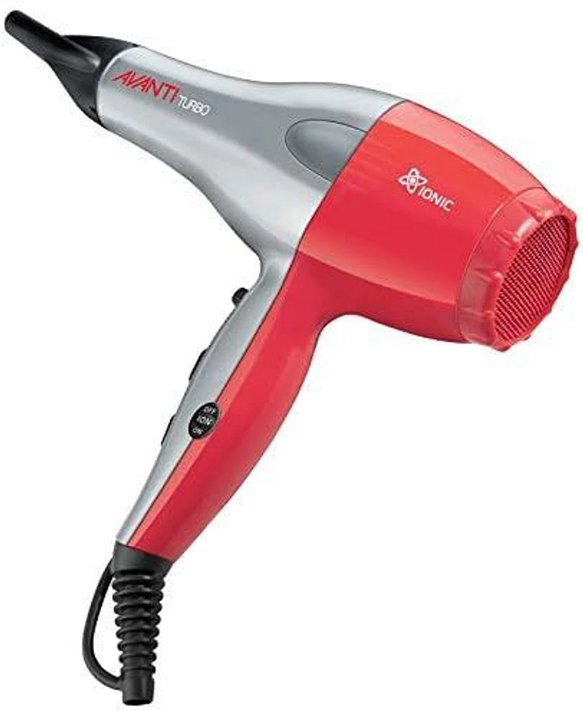Avanti Turbo Professional Ionic, Tourmaline & Ceramic Hairdryer, Grey/Red, A-TURBOC