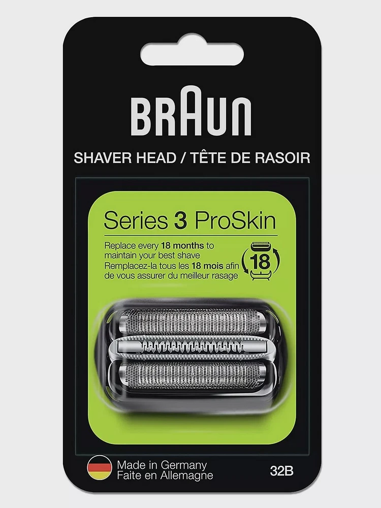 Braun Series 3: 32B Foil & Cutter Replacement Head Cassette For Electric Razor/Shaver 1 pack