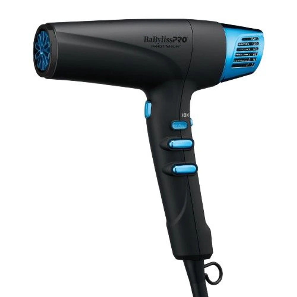 BaBylissPRO Nano Titanium Dual Ionic High-Speed Hairdryer (Midnight Blue),BNTMB9100C