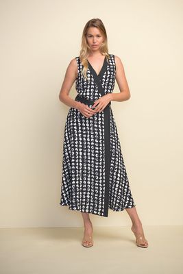 joseph ribkoff black white dress