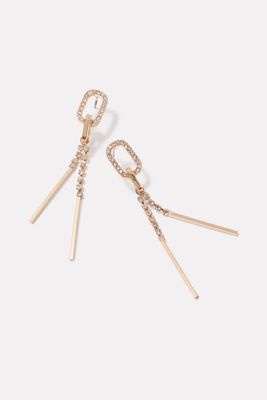 Haddie Chain Link Crystal Earrings
