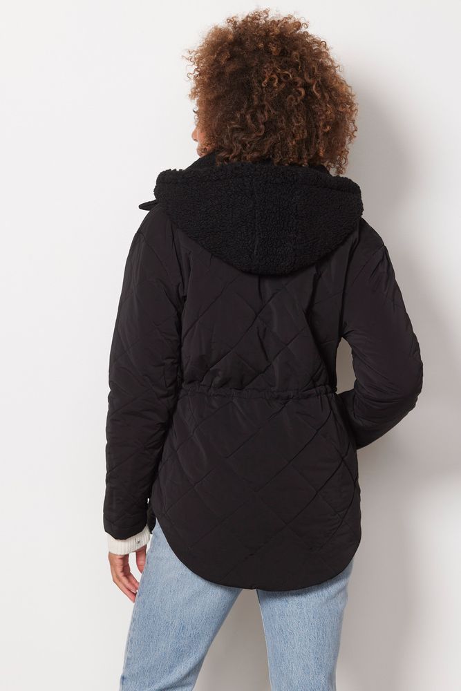 Carla Quilted with Sherpa Hood Jacket