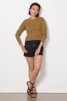 Cable Distressed Pullover