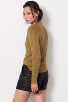 Cable Distressed Pullover