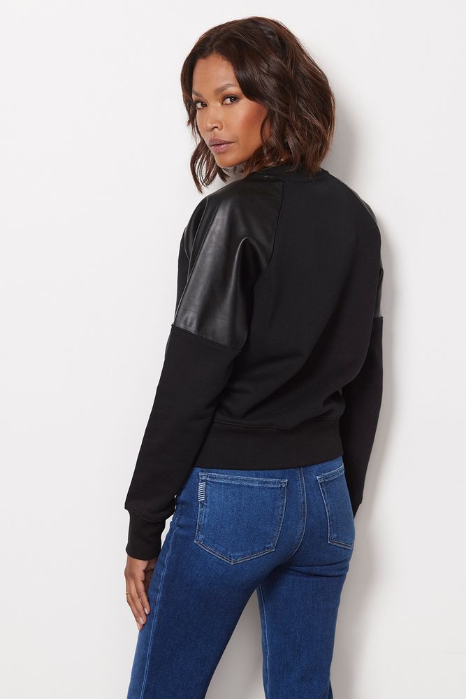 Zola Faux Leather Pullover