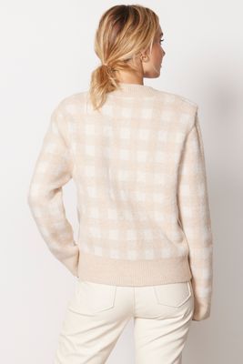 Collette Checkered Strong Shoulder Pullover