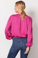 Luxe Satin Banded Blouse
