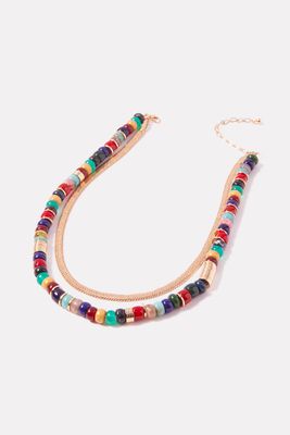 Carlee Stone Double Strand Necklace