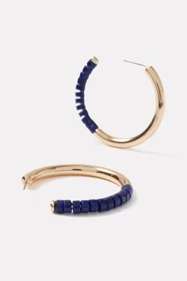 Adly Stone Hoop Earring