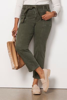 Utility Straight Ankle Jean with Belt