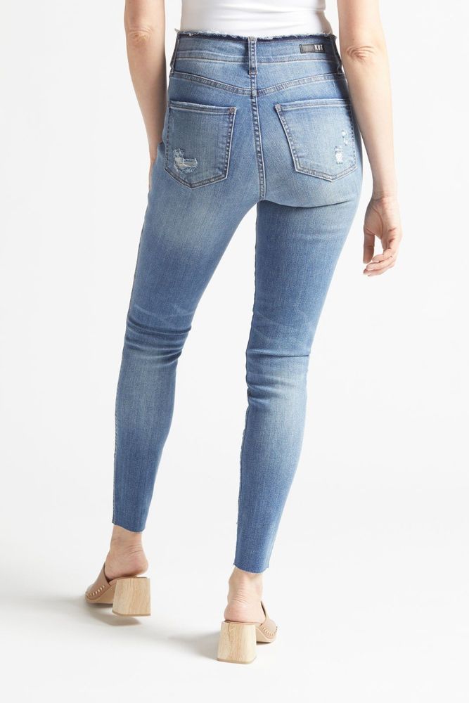 High Rise Mia Skinny with Exposed Buttons