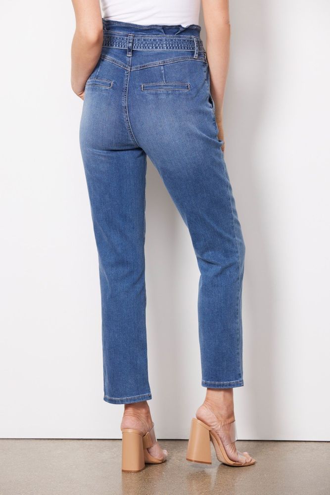 Reese Ankle Straight Paperbag Waist Jean