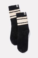 Flour Striped Fuzzy Sock