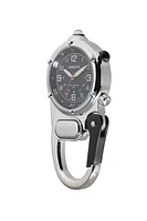 Miniclip Microlight - Chrome Silver Case Black Dial
