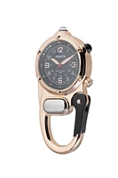 Miniclip Microlight - Shiny Rose Gold Case Black Dial