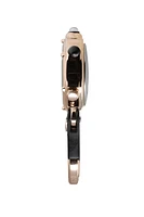 Miniclip Microlight - Shiny Rose Gold Case Black Dial