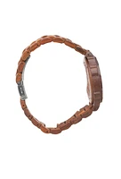 Wood Spider - Red Sandalwood Case and Band. Blue Sunray Dial