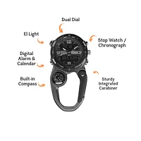 Ana Digi Miniclip - Orange Case with Black/Orange Dial and Reverse LCD