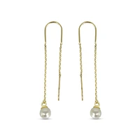 10K Yellow Gold Threading Earrings