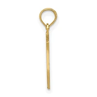 10K Yellow Gold Police Badge Pendant, Engravable - 21mm x 12mm